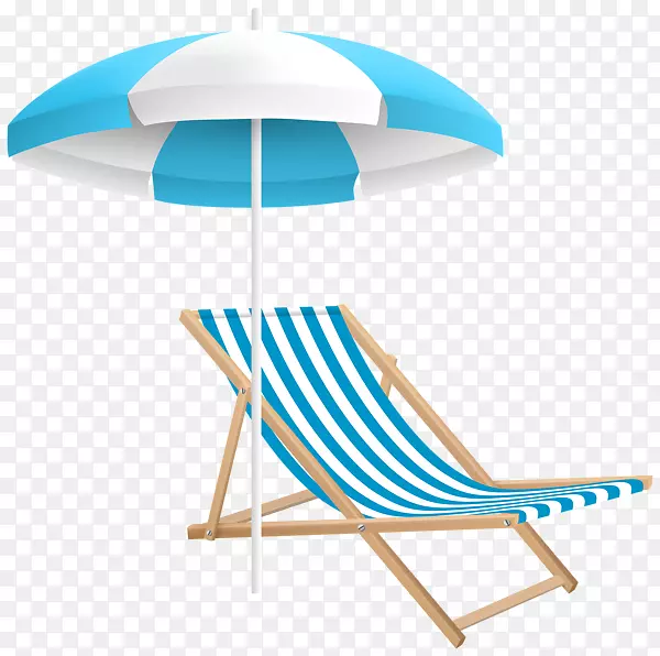椅子伞剪贴画.夏季图案