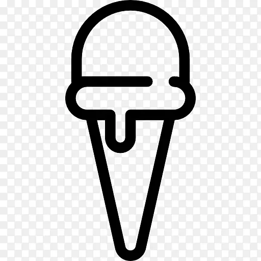 冰淇淋圆锥形圣代电脑图标.冰淇淋