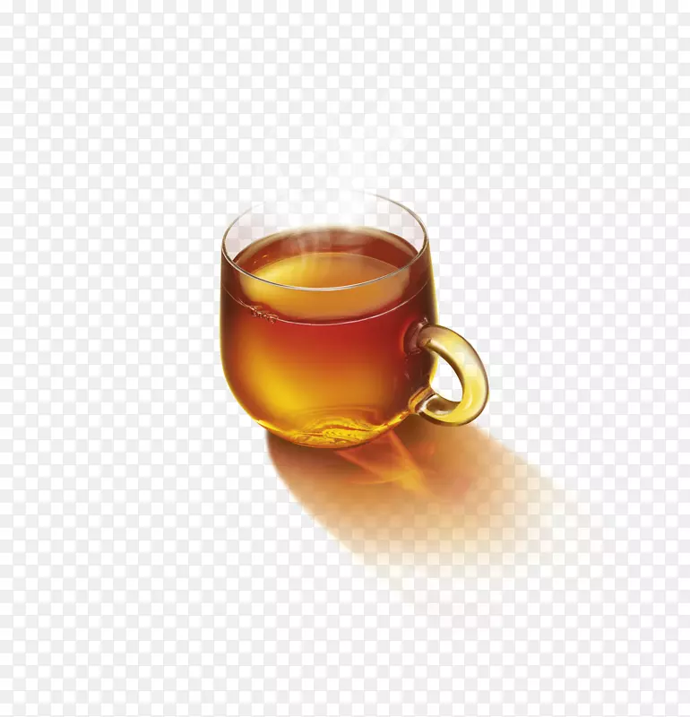 欧式灰茶伴青麦茶热腾腾-欧式杯