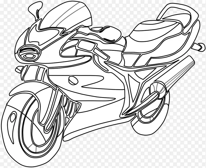 摩托车哈雷戴维森本田直升机着色书-摩托车印刷