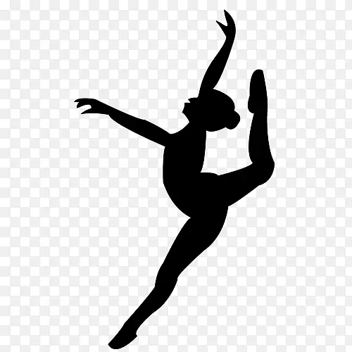 芭蕾舞蹈家剪影尖技术-跳跃