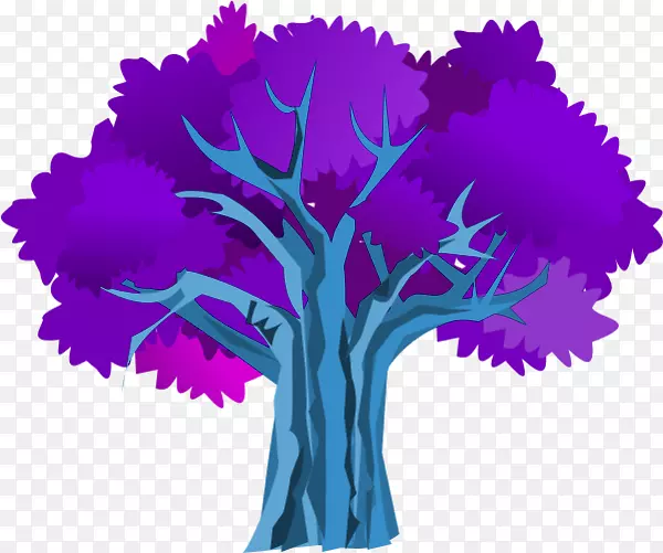 树木剪贴画-紫叶