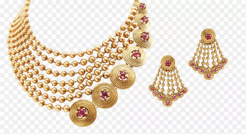 耳环项链、珠宝、金饰和吊坠.金珠