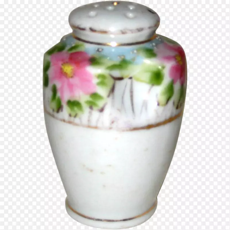 陶瓷花瓶花盆瓷器制品手绘花环