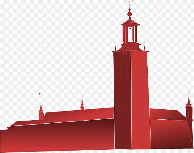 斯德哥尔摩市政厅电脑图标剪辑艺术红教学楼