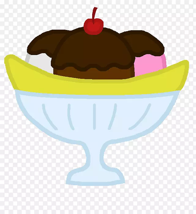 松饼冰淇淋圆锥形圣代奶油派-分裂载体