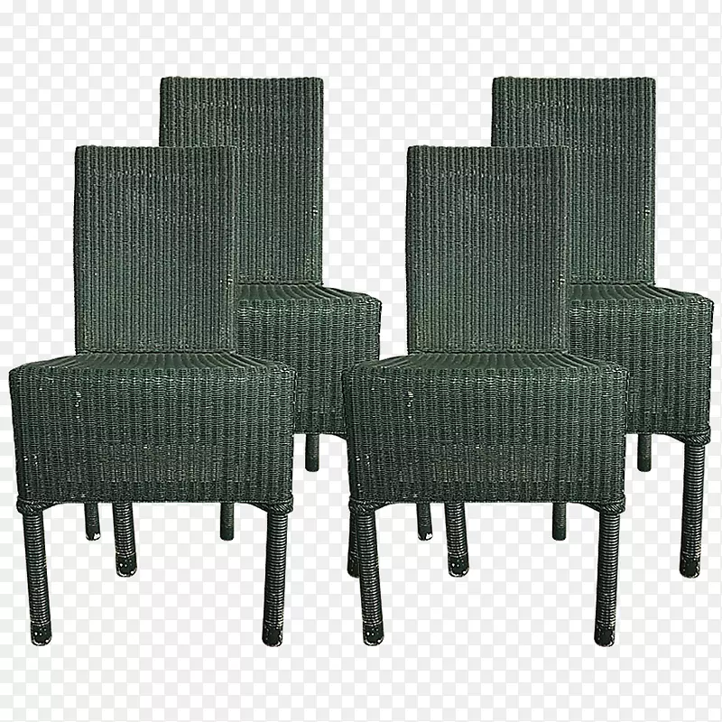 柳条桌，家具，椅子，餐厅-绿色藤