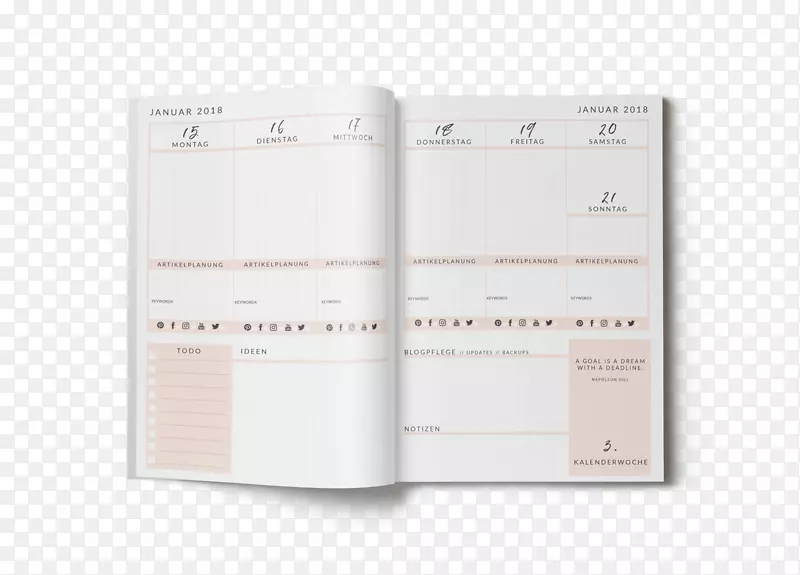 计划日记标准纸张尺寸-Kalender 2018印度尼西亚