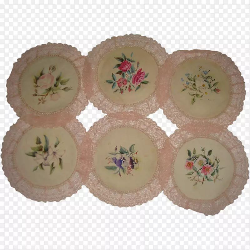 盘子瓷餐具材料.手绘花卉图片材料