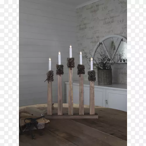 圣诞彩灯烛台-木桩屋