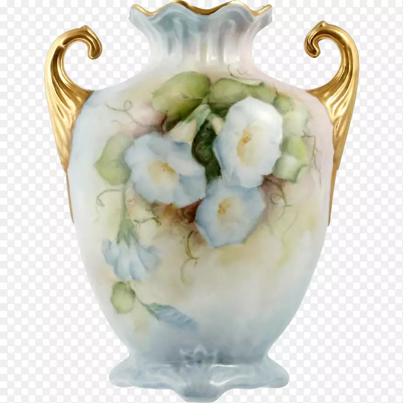 陶瓷花瓶瓷花盆餐具手绘花卉装饰