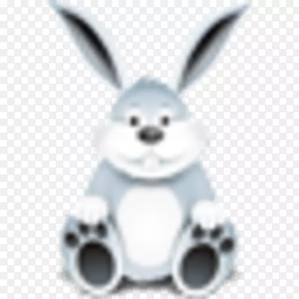复活节兔子彩蛋电脑图标剪贴画-兔子牙齿