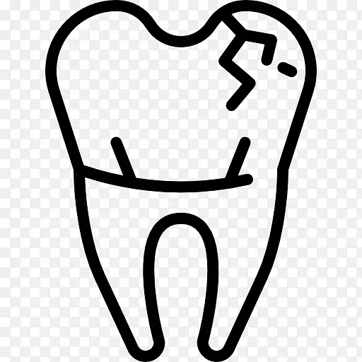 牙科人类蛀牙.裂纹