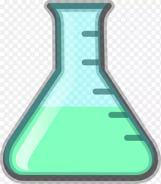 实验室烧瓶烧杯化学Erlenmeyer烧瓶-浅绿色