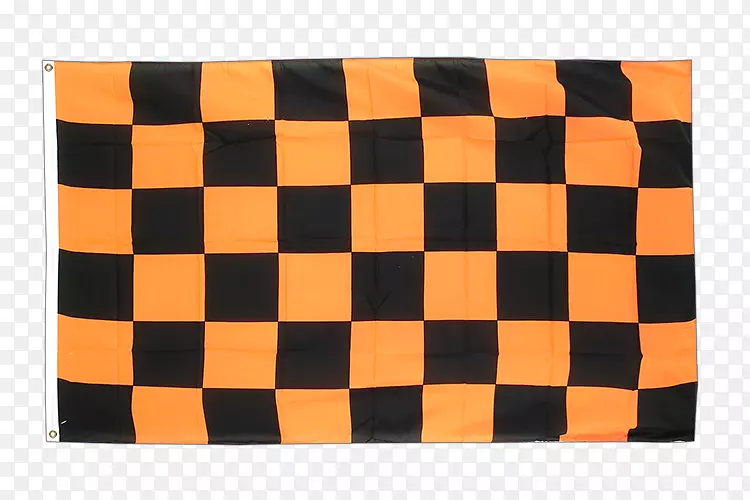 检查格子棉布图案-橙色旗帜