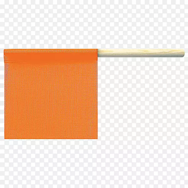 漆辊矩形橙色旗帜