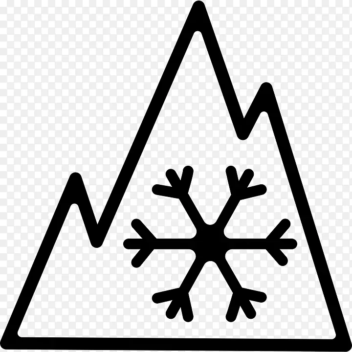 雪花符号计算机图标-严冬