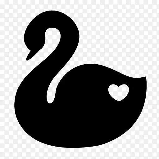 黑天鹅符号标志剪辑艺术-天鹅