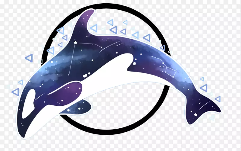 艺术水彩画海豚鲸鱼水彩