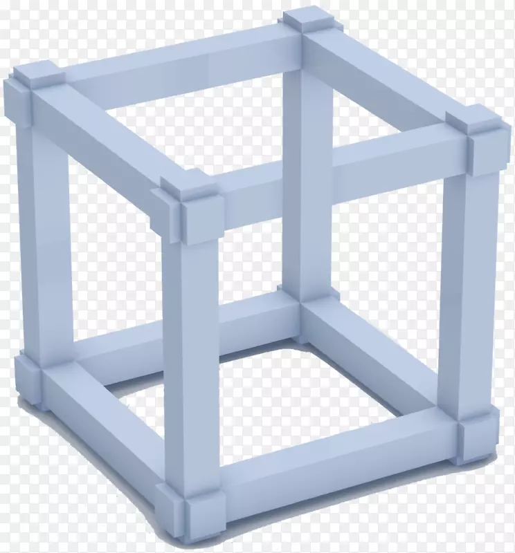 彭罗斯三角不可能立方体不可能物体摄影-白色立方体