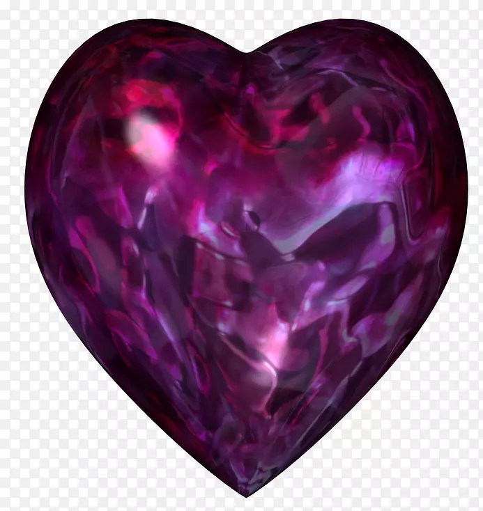 紫罗兰紫丁香紫红色紫水晶心