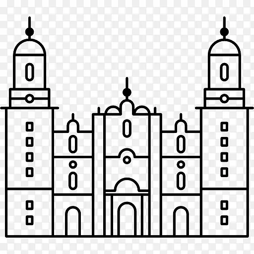 莫雷利亚大教堂计算机图标墨西哥城大都会大教堂-墨西哥