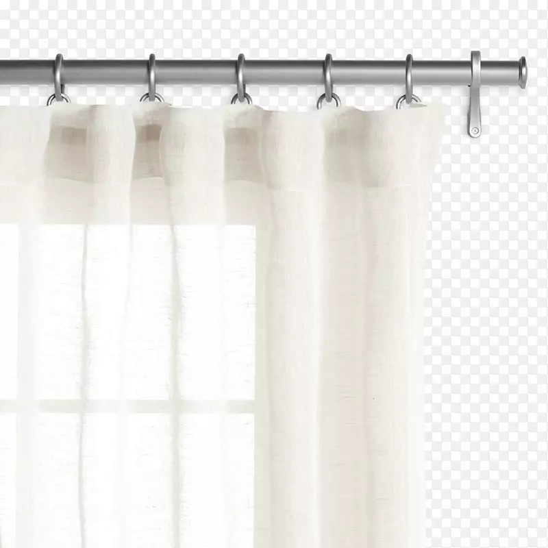 窗帘和窗帘栏杆，双色浴室.白色窗帘