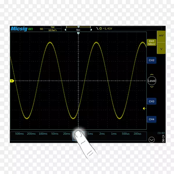 电子示波器带宽显示装置模拟信号梯度分界线