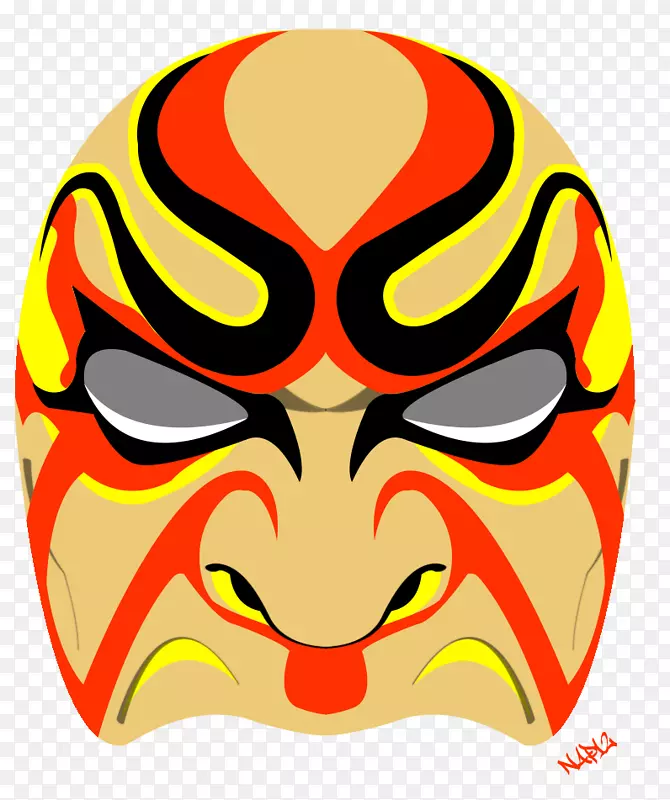 面具歌舞伎武士-武士
