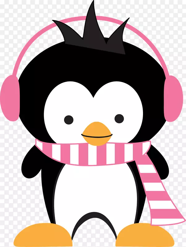 企鹅封装的附言剪辑艺术-可爱的企鹅
