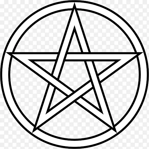 五角星Wicca绘画符号-古代圆
