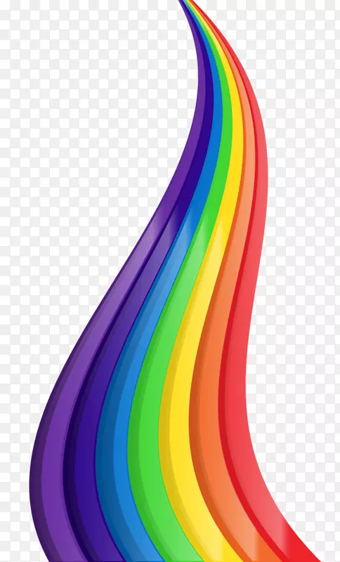 彩虹色剪贴画-可爱的彩虹