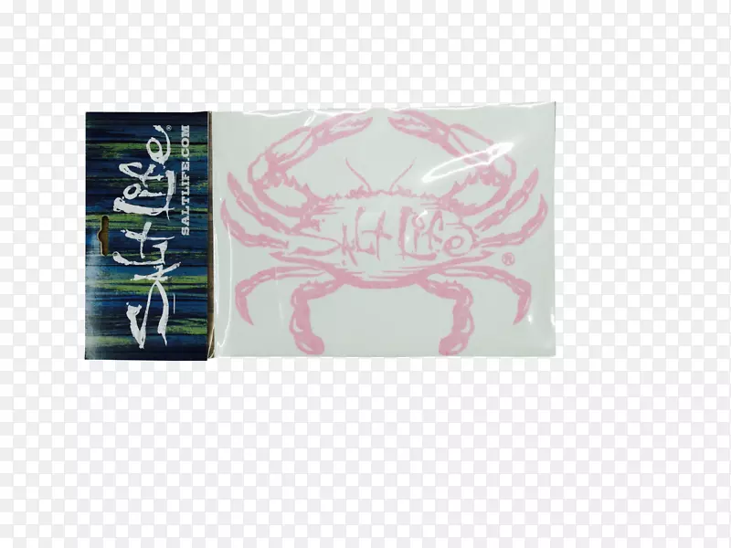 螃蟹贴花贴纸没完没了的夏日冲浪店标签-粉红色贴纸