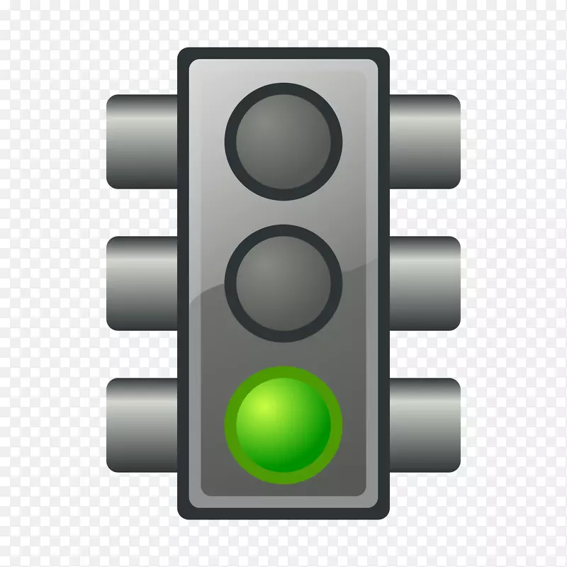 交通信号灯停车标志剪贴画-绿灯
