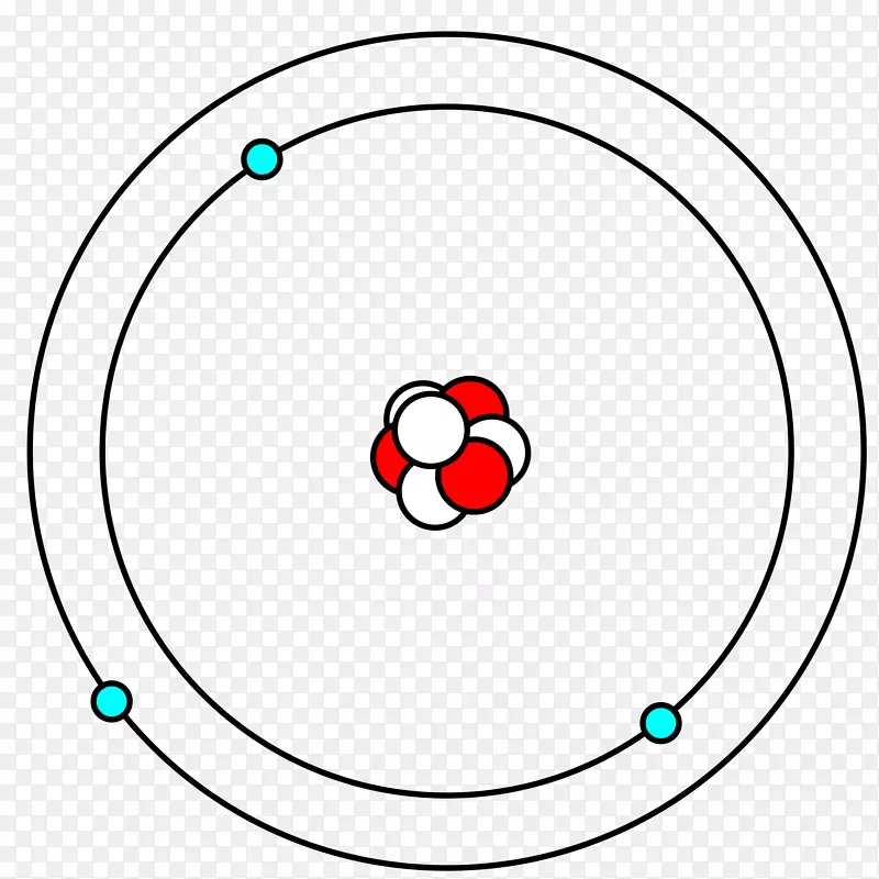 玻尔模型锂原子Lewis结构模型