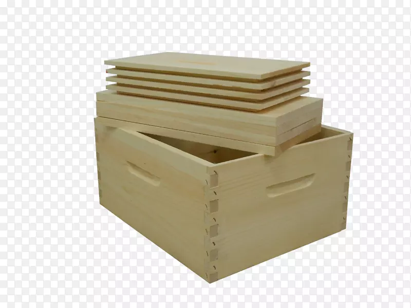 蜂箱包装和贴标签养蜂人-蜂箱