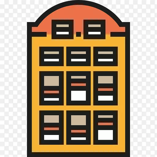 建筑电脑图标建筑公寓-黑色星期五海报