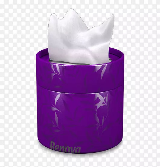 卫生纸面部纸巾颜色Renova-紫色盒