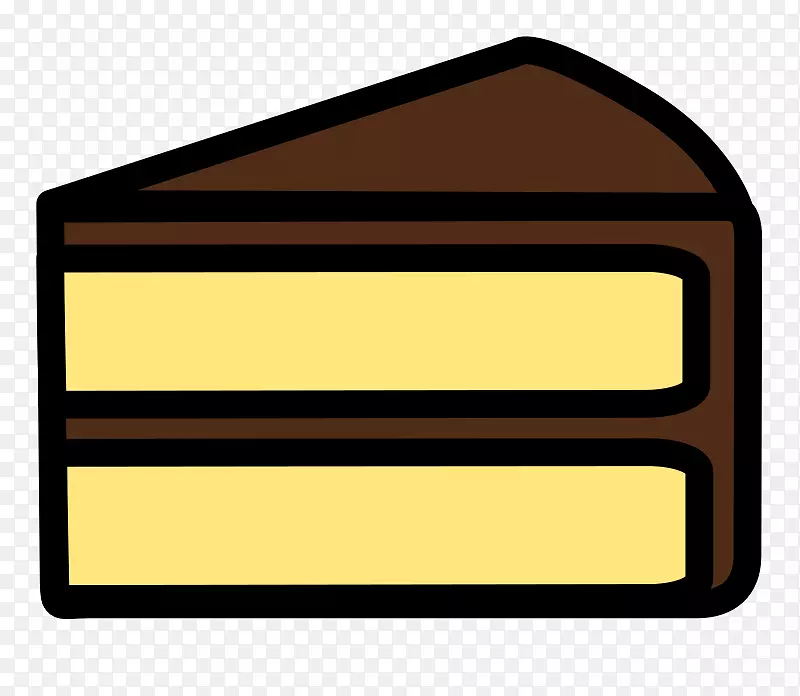 巧克力蛋糕糖霜和糖霜生日蛋糕剪贴画-切片