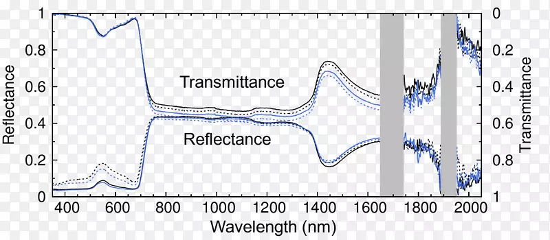 透光率、反射率、吸光度、光谱-叶片遮阳