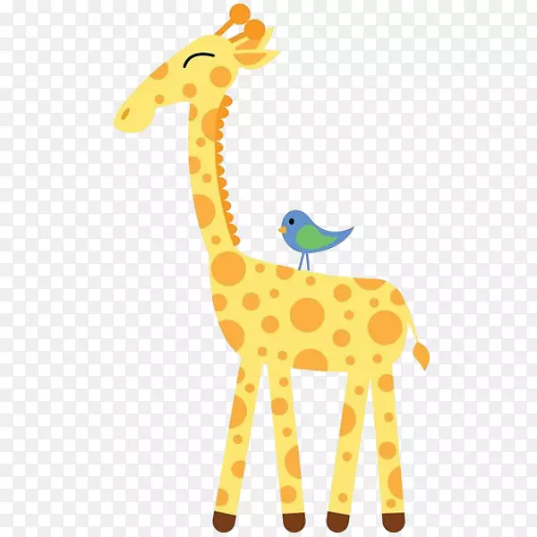 长颈鹿，可爱的，婴儿-长颈鹿