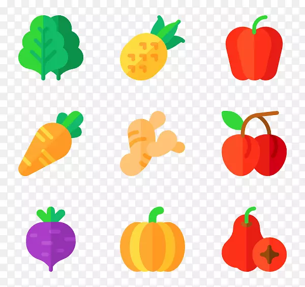 水果电脑图标蔬菜食物素食菜肴蔬菜和水果