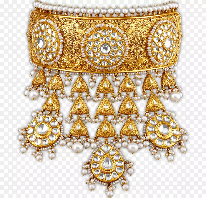 珠宝耳环tanishq服装配件金-金项链