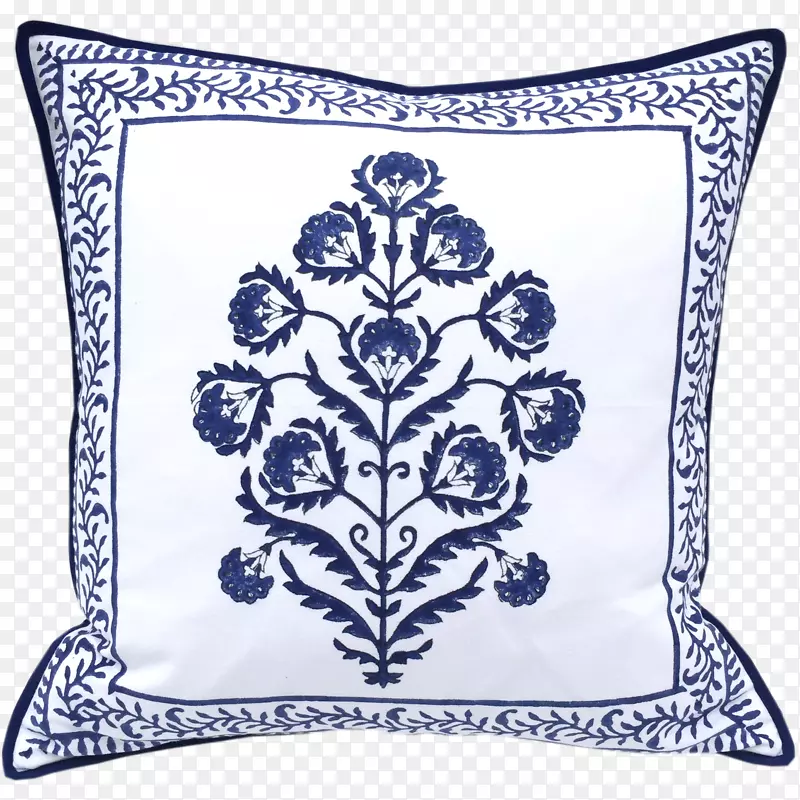 投掷枕头纺织品坐垫紫色创新-靛蓝