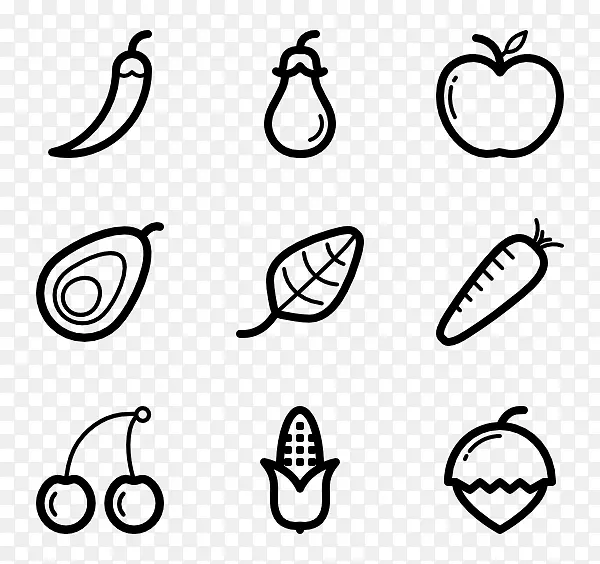 计算机图标植物符号剪贴画.蔬菜