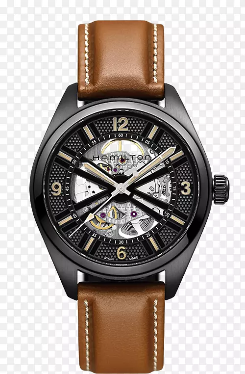 汉密尔顿手表公司自动手表骨架表自动石英蜂窝图案