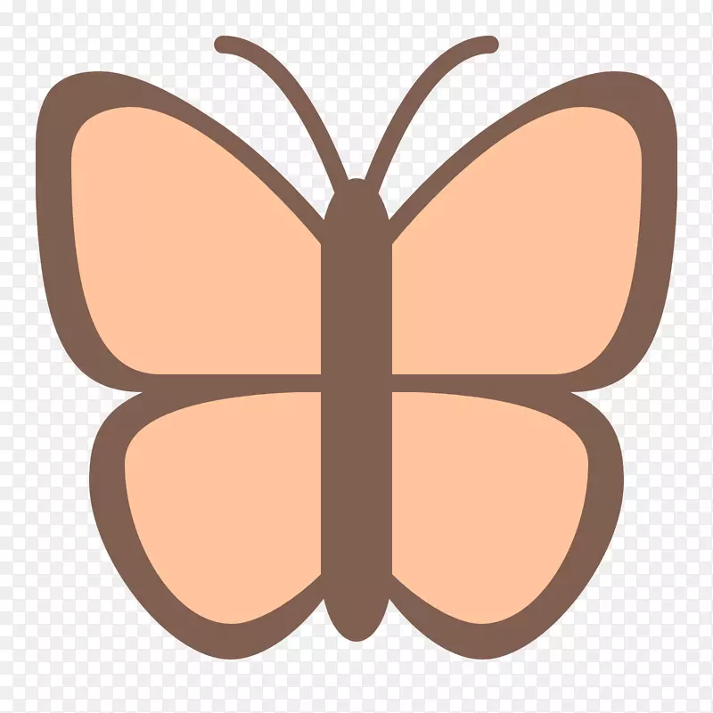 蝴蝶电脑图标符号.花蜜