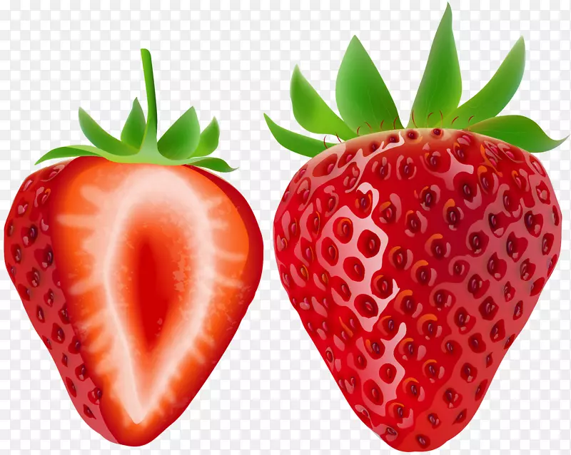 草莓食品辅料水果剪贴画-草莓树