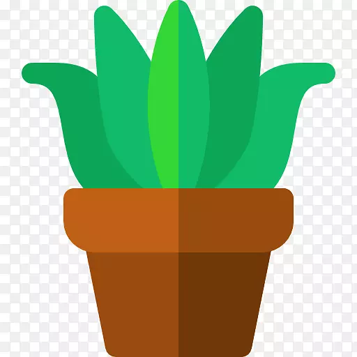花盆绿色植物-vera载体