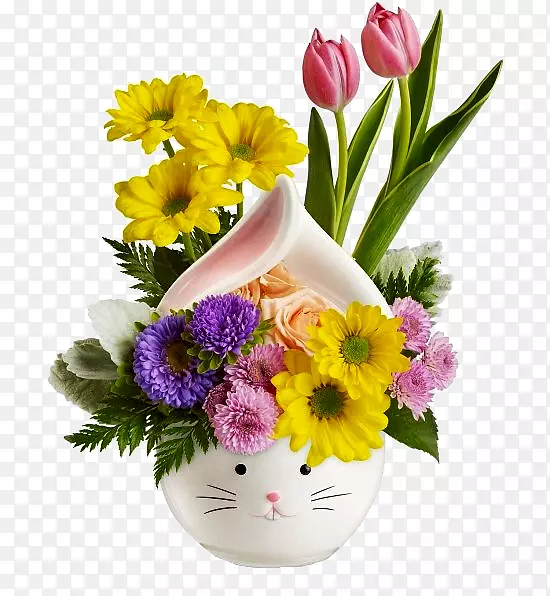 复活节兔花束送花-三维花